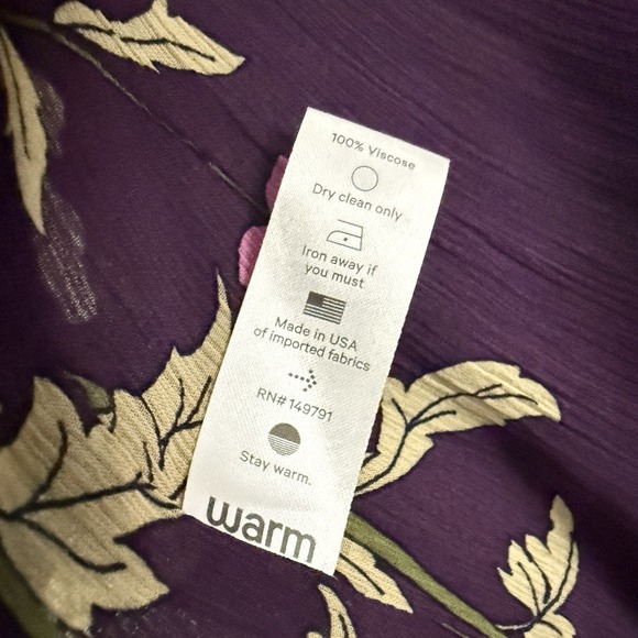 Anthropologie "WARM" Floral Lightweight Flattering Top Size OS / Small Romantic - Picture 4 of 4